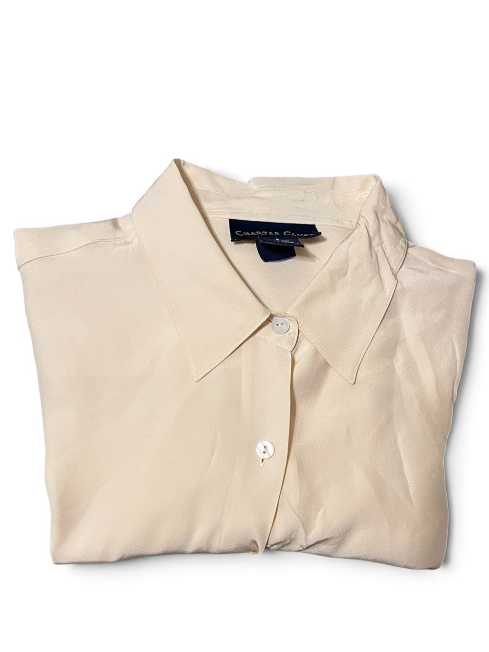 Charter Club silk, Light Cream Dress Shirt